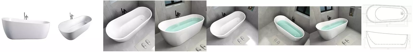 Ванна акриловая «Cerutti» SPA Viva 170/75 с сифоном белая Ванна акриловая «Cerutti» SPA Viva 170/75 с сифоном белая