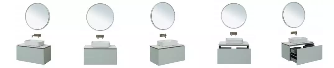 Мебель для ванной подвесная «Allen Brau» Infinity 85 с 2 ящиками (1 скрытый) рapyrus white matt