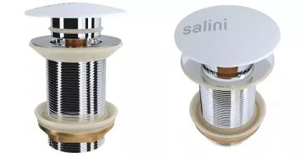 Донный клапан для раковины «Salini» D 501 16131WM с механизмом Клик-Клак белый матовый