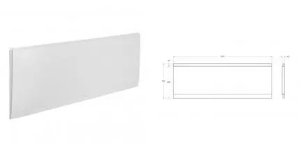 Экран под ванну «Cezares» Eco, Modena, Plane EMP-170-SCR-W37 белый