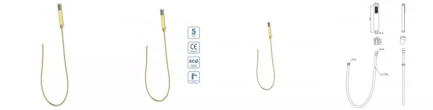 Душевой гарнитур «Belbagno» Luce LUC-DFS-ORO золото