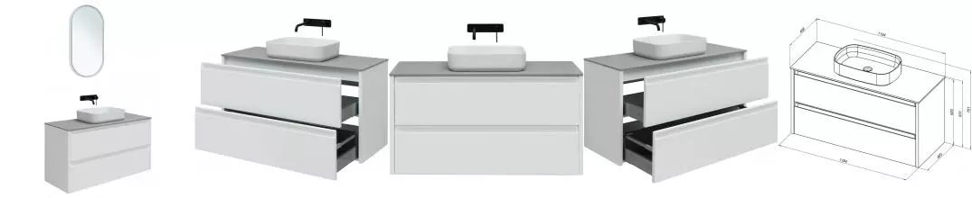 Мебель для ванной подвесная «Allen Brau» Fantasy 120 white matt Мебель для ванной подвесная «Allen Brau» Fantasy 120 white matt