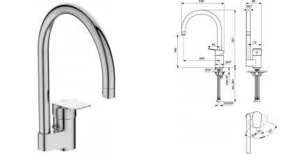 Смеситель для кухонной мойки «Ideal Standard» Ceraplan BD339AA хром