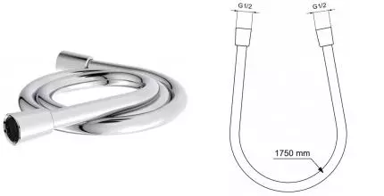 Душевой шланг «Ideal Standard» IdealFlex BE175AA 175 см хром Душевой шланг «Ideal Standard» IdealFlex BE175AA 175 см хром