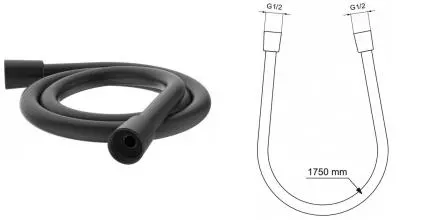 Душевой шланг «Ideal Standard» IdealFlex BE175XG 175 см silk black Душевой шланг «Ideal Standard» IdealFlex BE175XG 175 см silk black