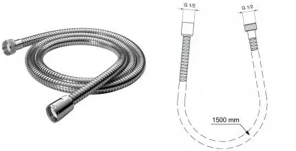Душевой шланг «Ideal Standard» MetalFlex BF150AA 150 см хром