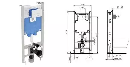 Инсталляция для унитаза с кнопкой «Ideal Standard» Prosys 2.0 R0464AC Инсталляция для унитаза с кнопкой «Ideal Standard» Prosys 2.0 R0464AC