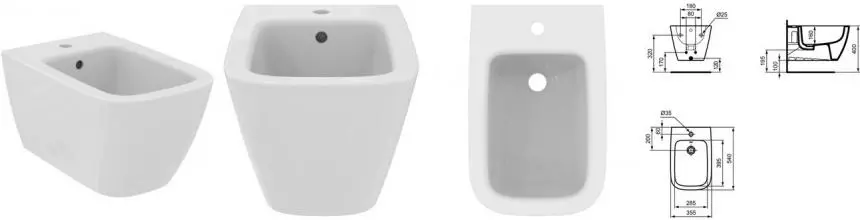 Подвесное биде «Ideal Standard» i.life B T461501 белое Подвесное биде «Ideal Standard» i.life B T461501 белое