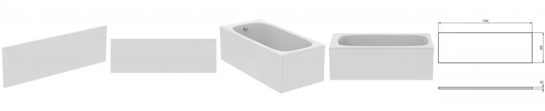 Экран под ванну «Ideal Standard» i.life 170 белый