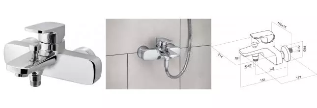 Смеситель для ванны «Am.Pm» Spirit F7010000 хром