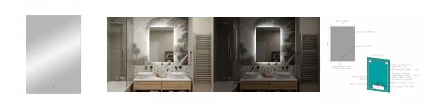 Зеркало «Art&Max» Perugia 70/100 с подсветкой Зеркало «Art&Max» Perugia 70/100 с подсветкой