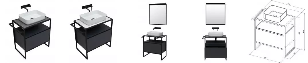 Тумба с раковиной «Allen Brau» Priority 70 anthracite matt Тумба с раковиной «Allen Brau» Priority 70 anthracite matt