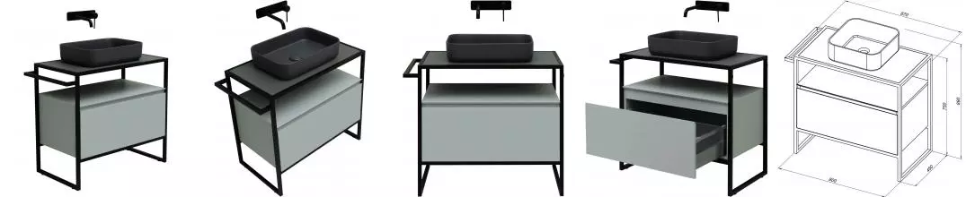 Тумба с раковиной «Allen Brau» Priority 80 рapyrus white matt Тумба с раковиной «Allen Brau» Priority 80 рapyrus white matt