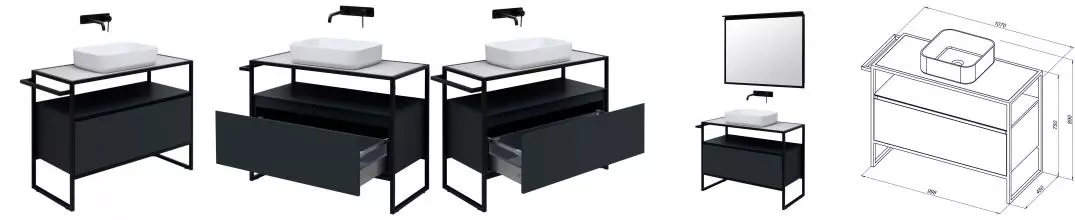 Тумба с раковиной «Allen Brau» Priority 100 anthracite matt Тумба с раковиной «Allen Brau» Priority 100 anthracite matt