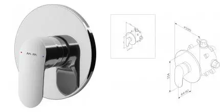 Смеситель для душа «Am.Pm» Like F8075000 хром