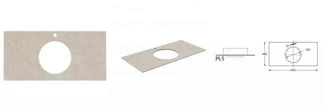 Мебельная столешница «Kerama Marazzi» Plaza PL5.DD590500R\100 100/48 керамогранит бежевый тёмный Мебельная столешница «Kerama Marazzi» Plaza PL5.DD590500R\100 100/48 керамогранит бежевый тёмный