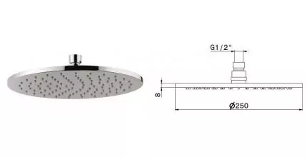 Верхний душ «Kerama Marazzi» Ole 27747KM.21.018 хром Верхний душ «Kerama Marazzi» Ole 27747KM.21.018 хром