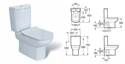 Унитаз компакт «Roca» Dama Senso Compacto 342518000/34151B000/ZRU9302991 (Крышка за 1Р!) белый с сиденьем дюропласт с микролифтом белое