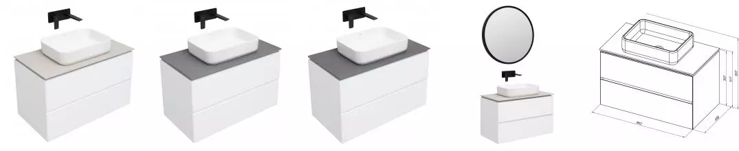 Тумба с раковиной «Allen Brau» Infinity 85 подвесная white matt Тумба с раковиной «Allen Brau» Infinity 85 подвесная white matt