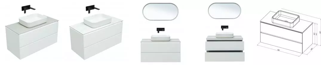 Тумба с раковиной «Allen Brau» Infinity 100 подвесная white matt