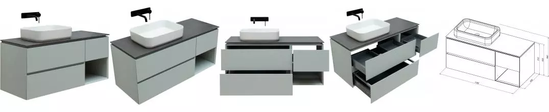 Тумба с раковиной «Allen Brau» Infinity 120 L подвесная рapyrus white matt левая Тумба с раковиной «Allen Brau» Infinity 120 L подвесная рapyrus white matt левая