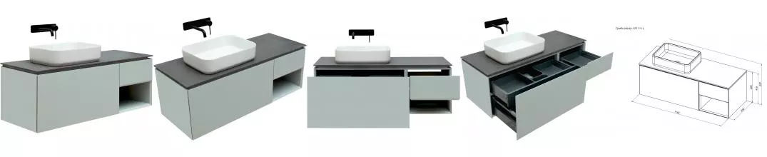 Тумба с раковиной «Allen Brau» Infinity 120 L с 3 ящиками (1 скрытый) подвесная рapyrus white matt левая Тумба с раковиной «Allen Brau» Infinity 120 L с 3 ящиками (1 скрытый) подвесная рapyrus white matt левая