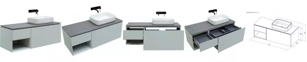 Тумба с раковиной «Allen Brau» Infinity 120 R с 3 ящиками (1 скрытый) подвесная рapyrus white matt правая Тумба с раковиной «Allen Brau» Infinity 120 R с 3 ящиками (1 скрытый) подвесная рapyrus white matt правая