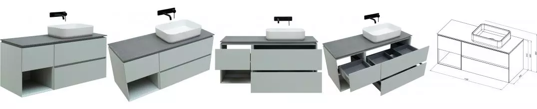 Тумба с раковиной «Allen Brau» Infinity 120 R подвесная рapyrus white matt правая Тумба с раковиной «Allen Brau» Infinity 120 R подвесная рapyrus white matt правая