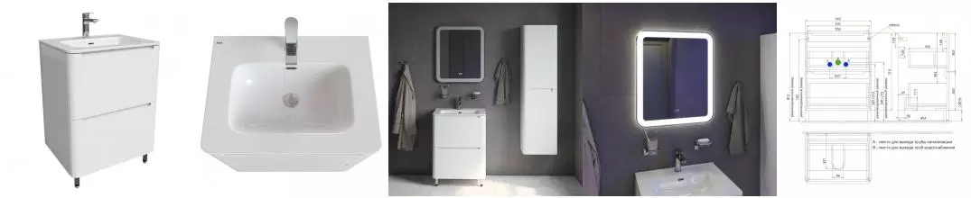 Тумба с раковиной «Iddis» Edifice 60 (Optima Home 60/47) белая Тумба с раковиной «Iddis» Edifice 60 (Optima Home 60/47) белая