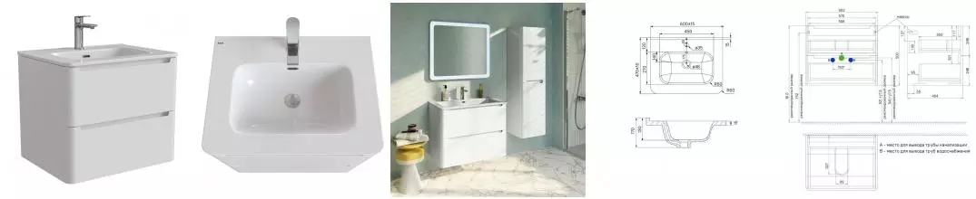 Тумба с раковиной «Iddis» Edifice 60 (Optima Home 60/47) подвесная белая Тумба с раковиной «Iddis» Edifice 60 (Optima Home 60/47) подвесная белая