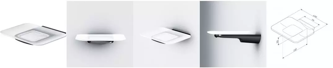 Мыльница «Am.Pm» Inspire V2.0 A50A34222 на стену чёрная матовая Мыльница «Am.Pm» Inspire V2.0 A50A34222 на стену чёрная матовая