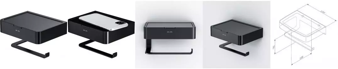 Держатель для туалетной бумаги «Am.Pm» Inspire V2.0 A50A341522 на стену чёрный матовый Держатель для туалетной бумаги «Am.Pm» Inspire V2.0 A50A341522 на стену чёрный матовый