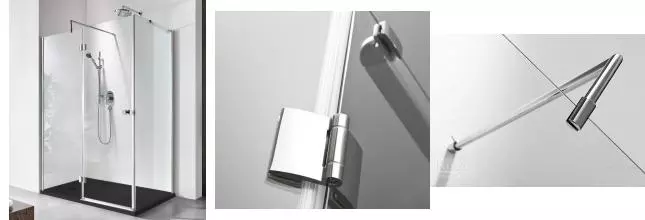 Душевой уголок «Roca» Metropolis 160/70 прямоугольный прозрачный/хром поддон чёрный универсальный