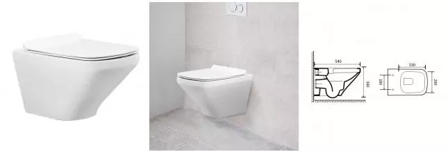 Подвесной унитаз безободковый «Vincea» Neo-M VT1-17 белый с сиденьем дюропласт с микролифтом белое Подвесной унитаз безободковый «Vincea» Neo-M VT1-17 белый с сиденьем дюропласт с микролифтом белое