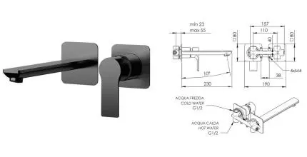 Смеситель для раковины «Remer» Energy EY15PLNPO брашированный никель