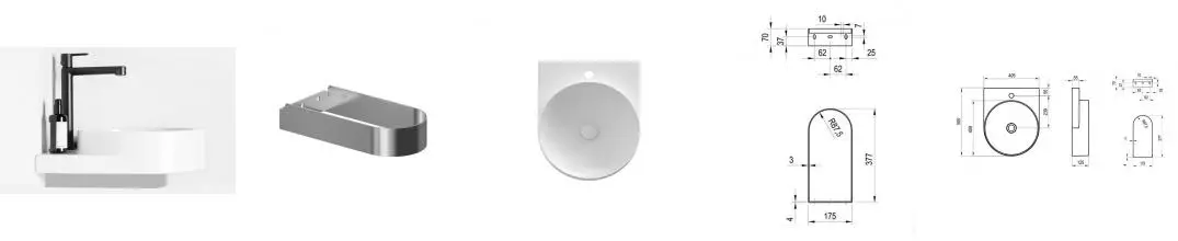 Консоль «Ravak» Yard 40 (Yard 40/50 с отв белая) подвесная хром Консоль «Ravak» Yard 40 (Yard 40/50 с отв белая) подвесная хром