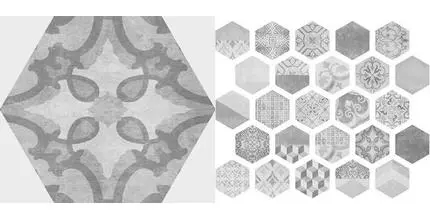 Напольная плитка «ITT Ceramic (Испания)» Nuuk Hexa Matt. 26,7x23,2 00000015424 серый