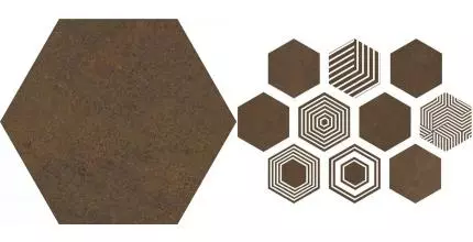 Напольная плитка «ITT Ceramic (Испания)» Pier 17 Hexa Matt. 26,7x23,2 00000015425 copper