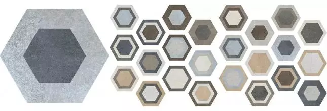 Напольная плитка «ITT Ceramic (Испания)» Tripoli Hexa Matt. 26,7x23,2 00000015429 мультиколор