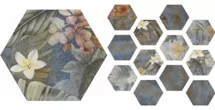 Напольная плитка «ITT Ceramic» Hibiscus Hexa Matt. 26,7x23,2 00000016252 blue
