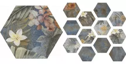 Напольная плитка «ITT Ceramic» Hibiscus Hexa Matt. 26,7x23,2 00000016252 blue Напольная плитка «ITT Ceramic» Hibiscus Hexa Matt. 26,7x23,2 00000016252 blue