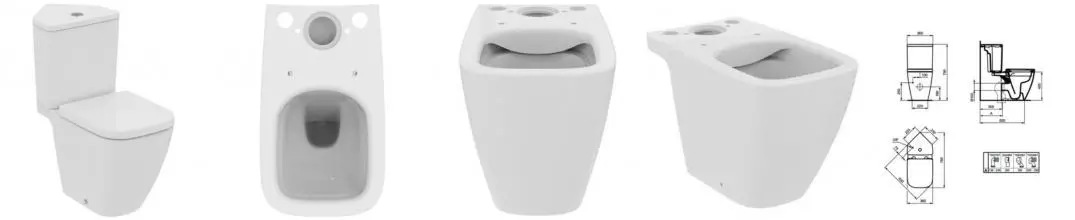 Унитаз компакт угловой безободковый «Ideal Standard» i.life S T459601/T520101/T473701 белый с сиденьем дюропласт с микролифтом белое Унитаз компакт угловой безободковый «Ideal Standard» i.life S T459601/T520101/T473701 белый с сиденьем дюропласт с микролифтом белое