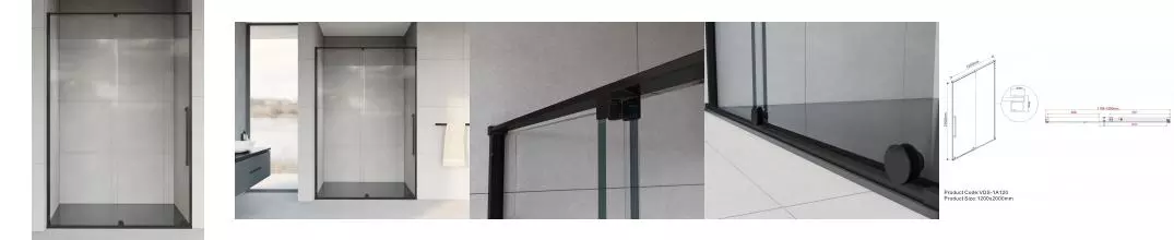 Душевая дверь «Vincea» Arno VPS-1A120CLB 120/200 прозрачная/чёрная универсальная Душевая дверь «Vincea» Arno VPS-1A120CLB 120/200 прозрачная/чёрная универсальная