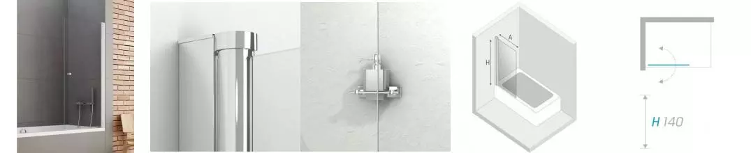 Шторка на ванну стеклянная «New Trendy» New Soleo 70/140 P-0024 прозрачная/хром универсальная Шторка на ванну стеклянная «New Trendy» New Soleo 70/140 P-0024 прозрачная/хром универсальная