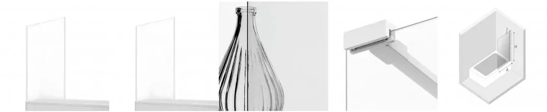 Шторка на ванну стеклянная «New Trendy» New Modus 70/150 EXK-2349 прозрачная/белая универсальная