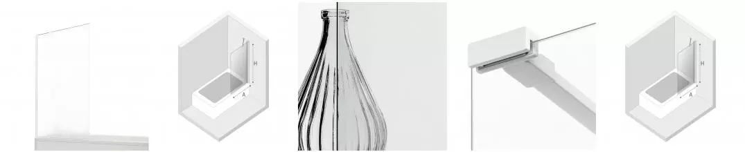 Шторка на ванну стеклянная «New Trendy» New Modus 19/150 EXK-2339 прозрачная/белая универсальная