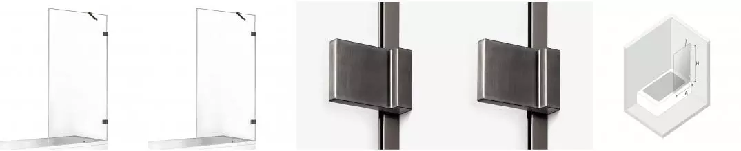 Шторка на ванну стеклянная «New Trendy» Avexa 80/150 EXK-3518 прозрачная/оружейная сталь универсальная Шторка на ванну стеклянная «New Trendy» Avexa 80/150 EXK-3518 прозрачная/оружейная сталь универсальная