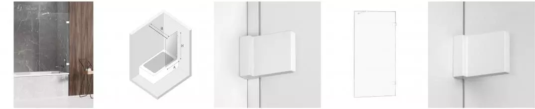 Шторка на ванну стеклянная «New Trendy» Avexa 50/150 EXK-2960-WP прозрачная/белая универсальная Шторка на ванну стеклянная «New Trendy» Avexa 50/150 EXK-2960-WP прозрачная/белая универсальная