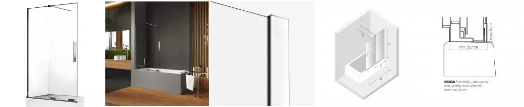 Шторка на ванну стеклянная «New Trendy» Smart 110/150 EXK-4097 прозрачная/хром универсальная Шторка на ванну стеклянная «New Trendy» Smart 110/150 EXK-4097 прозрачная/хром универсальная