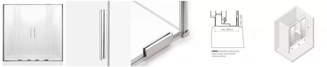 Шторка на ванну стеклянная «New Trendy» Smart 170/150 прозрачная/хром Шторка на ванну стеклянная «New Trendy» Smart 170/150 прозрачная/хром